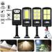 Solar Lights Outdoor Motion Sensor Remote Control 150/200/300COB Wall Mount Solar Flood Lights Waterproof Wireless Security Lamp for Deck Road Courtyard