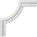 10 In. W X 10 In. H X .5 In. P Architectural Swindon Panel Moulding Corner