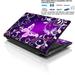 LSS 15 15.6 inch Laptop Notebook Skin Sticker Cover Art Decal For Hp Dell Lenovo Apple Asus Acer Fits 13.3 14 15.6 16 with 2 Wrist Pads Free - Purple Butterfly Floral