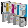 LD Remanufactured Replacement for HP 88XL High Yield Ink Cartridge Set: C9396AN Black C9391AN Cyan C9392AN Magenta C9393AN Yellow for OfficeJet Pro K5300 K5400 K8600 L7550 L7650 L7700