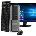 DELL Optiplex 3020 Desktop Computer PC Intel Quad-Core i5 240GB SSD 16GB DDR3 RAM Windows 10 Home DVD WIFI 19in Monitor USB Keyboard and Mouse (Used - Like New)