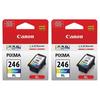 Genuine Canon CL-246 XL High Capacity Color Ink Cartridge - 2 Pieces (8280B001)