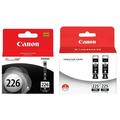 Genuine Canon PGI-225 Black Ink Cartridge Twin Pack (4530B007) + Canon CLI-226 Black Ink Tank (4546B001)