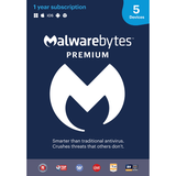 Malwarebytes Premium 5-Device | 1-Year Subscription