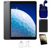 Restored Apple iPad Air 2 Space Gray 64GB Wi-Fi Only 9.7-inch Bundle: Case Pre-Installed Tempered Glass Rapid Charger Bluetooth/Wireless Airbuds By Certified 2 Day Express (Refurbished)