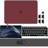 GMYLE MacBook Air 13 Inch Case A1466 A1369 Old Version 2010 2017 Storage Bag Pouch for Travel and Keyboard Cover 3 in 1 Set (Burgundy)