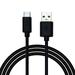 Rubberized 5 ft USB-C Type-C Data Sync Charger Charging Cable for Motorola One Fusion One Fusion+ One Vision Plus Moto G Fast G Pro Edge G8 G Stylus G Power G8 Power One Hyper (Black)