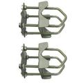 2 Pack Two Masts up to 2 Antenna Pole Mount Bracket CB Ham TV Shelley Clamp