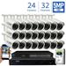 GW Security 5MP AI Human Detection IP Security Camera System with 32 Channel 4K H.265 NVR and (24) x IP PoE 1920P 5MP Outdoor Indoor Microphone Wide Angle Bullet Cameras 100 Feet Night vision