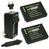 Wasabi Power Battery (2-Pack) and Charger for Nikon EN-EL12