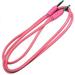 3-Ft. Shielded Stereo Cable 1/8 3.5mm Plug to 1/8 3.5mm Plug (Pink)