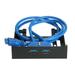 Aibecy USB 3.0 Front Panel Hub 2 Port Expansion Bay 20 Pin to USB3.0 60cm Bracket Adapter Cable for PC Desktop 2.5
