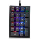 Motospeed K24 Numeric Mechanical Keyboard 21 Keys USB Wired Keyboard with 13 RGB Effects OUTEMU Red Switch