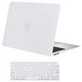 Mosiso New MacBook Air 13 Inch Case A2337 M1 A2179 A1932 2020 2019 2018 Release Hard Case Shell Cover with Keyboard Cover for Apple MacBook Air 13 Retina with Touch ID White