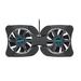 Laptop Cooling Pad Portable Folding USB Dual Fan Cooler Black