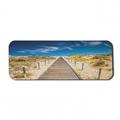 Beach Computer Mouse Pad Walkway into the Wild Idyllic Endless Sky Relaxing Resting Tranquil Quiet Seashore Rectangle Non-Slip Rubber Mousepad Large 31 x 12 Gaming Size Cream Blue by Ambesonne