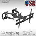 AMSUPER New Fits 32 -70 LED LCD OLED Corner Full Motion Articulating TV Wall Mount Bracket Max Weight 110 lbs VESA 600*400 Dual Swivel Articulating Arms Extension Tilt Rotation Adjustable TV Mount