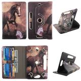 Brown Horse tablet case 7 inch for Asus Nexus 7 7inch android tablet cases 360 rotating slim folio stand protector pu leather cover travel e-reader cash slots