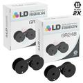 LD Compatible Ribbon Cartridge Replacement for Canon GR24 (Black 2-Pack)