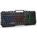 ENHANCE Infiltrate KL2 Membrane Gaming Keyboard - Quiet Keyboard with 3 Multi Color LED Lighting Modes Turbo Input Mode Anti-Ghosting 19 Key Roll Over Slim Low Profile Metal Design