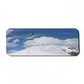 Winter Computer Mouse Pad Flying Snowboarder on the Mountaintop with Cloudy Sky Extreme Sports Theme Photo Rectangle Non-Slip Rubber Mousepad Large 31 x 12 Gaming Size Blue White by Ambesonne