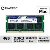 Timetec Hynix IC 4GB Compatible for Apple DDR3 1067MHz / 1066MHz PC3-8500 SODIMM Memory RAM Upgrade for Late 2008 Early/Mid/Late 2009 Mid 2010 MacBook MacBook Pro iMac Mac Mini (4GB)