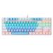 WD BAJEAL 87 Keys Wired Mechanical Keyboard Mixed Light Mechanical Keyboard with Mechanical Blue Switch Suspension Butto