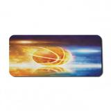 Basketball Computer Mouse Pad Abstract Sports Background Burning Basketball with Digital Reflection Art Print Rectangle Non-Slip Rubber Mousepad X-Large 35 x 15 Blue Yellow by Ambesonne