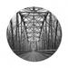 Black and White Mouse Pad for Computers Road Through Bridge Tunnel Urban City and Modern Architecture Image Round Non-Slip Thick Rubber Modern Mousepad 8 Round Black White Grey by Ambesonne
