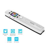 Scanner Portable Handheld Wand Document/ Book/ Images Scanner 1050DPI Resolution High Speed Scanning A4 Size JPEG/ PDF Format Colorful LCD Display for Office Business Reciepts