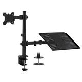Mount-It! Monitor Mount and Desk Stand with Laptop Holder | Fits 17 -27 Computer Screens