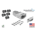 CompuCablePlusUSA.com Best HD15 Female Solder Type Connector Kit + Metal Hood+Strain Relief Grommet Best Complete HD15 Female Solder Type Connector Kit Fix/Make/Assemble your own Cable