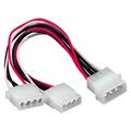 SANOXY Cables and Adapters; 8in 5.25 Male to Two 5.25 Female Internal Power Y Cable
