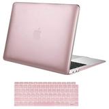 Mosiso New MacBook Air 13 Inch Case A2337 M1 A2179 A1932 2020 2019 2018 Release Hard Case Shell Cover with Keyboard Cover for Apple MacBook Air 13 Retina with Touch ID Rose Gold