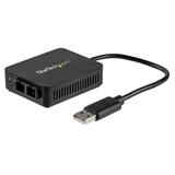 StarTech.com US100A20FXSC USB 2.0 to Fiber Optic Converter 100BaseFX SC - Black