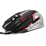 PBX Gladiator Wired Gaming Mouse - High-Precision 6D Computer Gaming Mouse - Mouse for Laptop with Adjustable DPI Settings - Corded PC Gaming Accessories for Gamers - 6 Cable 4 LED Colored Backlight