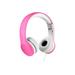 LilGadgets Connect+ Kids Wired Headphones with Microphone Volume Limiting for Safe Listening Adjustable Headband Cushioned Earpads to ensure Comfort For Kids Toddlers Boys & Girls Pink