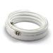 THE CIMPLE CO - White 100ft Dual with Ground RG6 Coaxial with Quality Compression Connectors