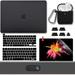 New MacBook Pro 13 Case 2020 & AirPods 1 2 Case Accessories Webcam Cover Dust Plugs Keyboard Cover Screen Protector GMYLE for MacBook Pro 13 Inch A2338 w/ M1 A2251 A2289 A2159 A1989 A1708 (Black)