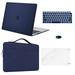 Mosiso 5 in 1 New Macbook Air 13 Inch Case A2337 M1 A2179 2020 Release Hard Case Shell Cover&Sleeve Bag for Apple MacBook Air 13 with Retina Display andTouch ID Navy Blue