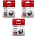 3 Pack PG-243 Black Ink Cartridge for PIXMA iP MX MG TS and TR Series Printers - 5.6ml