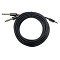 OMNIHIL 3.5 mm TRS to Dual 15FT 1/4 inch TS Stereo Cable Compatible with PRESONUS R65