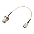 Uxcell RP-TNC Male to N-Type Female Bulkhead RG316 Coax Cable 1-ft