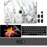New MacBook Pro 13 Case 2020 A2338 w/ M1 A2251 A2289 A2159 A1989 A1708 GMYLE Webcam Cover Dust Plugs Same Color Set Keyboard Cover & Screen Protector 5 in 1 for New MacBook Pro 13 (White Marble)