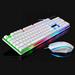 Rainbow Backlit Mechanical Game Keyboard and Wired Mouse Set for PS5/ PS4/PS3/Xbox Compatible Desktop Computer Laptop Wired USB
