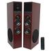 Rockville TM80C Cherry Powered Home Theater Tower Speakers 8 Sub/Bluetooth/USB