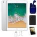 Restored Apple iPad 6 9.7-inch Wi-Fi Only 128GB Silver Bundle: Pre-Installed Tempered Glass Case Charger Bluetooth/Wireless Airbuds By Certified 2 Day Express (Refurbished)