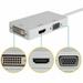 3-in-1 Mini Displayport Thunderbolt to HDMI/DVI/VGA Adapter Thunderbolt Cable Gold Plated for Apple MacBook Pro/Air iMac Mac Mini Surface Pro Lenovo Black