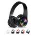 B39 RGB Luminous Wireless Gaming Headset Stereo Headphone Bluetooth 5.0 Foldablet Earphone Headphone Mic (3.5mm Plug)