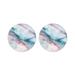 FINCIBO Round Screen Cleaner (5cm) Microfiber Sticker with Design for Smartphones Tablets iPad Camera Lens Computers Laptop Screens - Set of 2pcs Purple Green Pink Marble